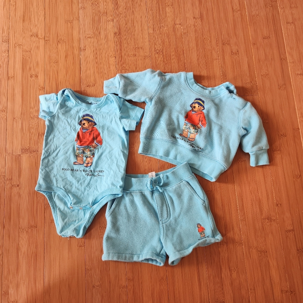Ralph Lauren Light Blue Baby Outfit